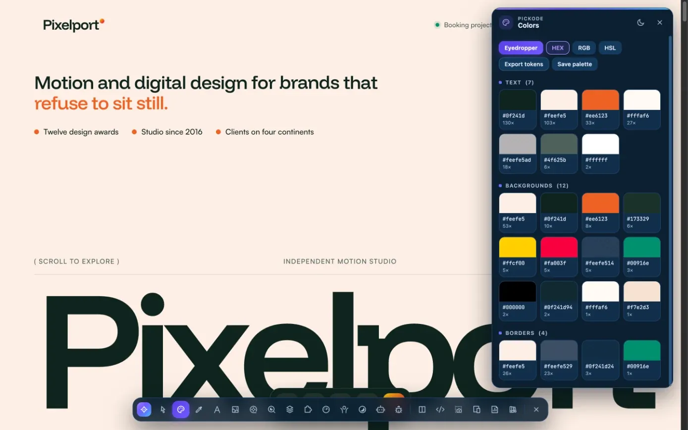 Open the design tokens